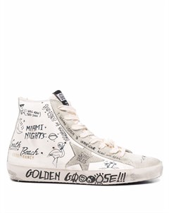 Высокие кеды с принтом Golden goose