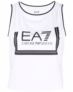 Топ в технике пэчворк с логотипом Ea7 emporio armani