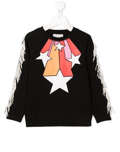 Толстовка с бахромой и принтом Stella mccartney kids