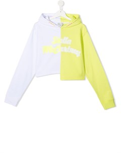 Двухцветное худи с логотипом Stella mccartney kids