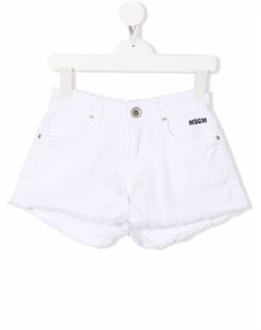 Джинсовые шорты с логотипом Msgm kids