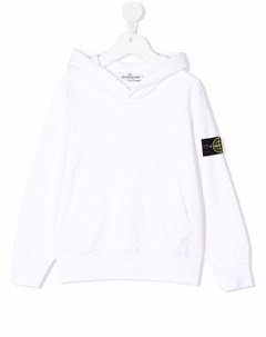 Худи с нашивкой логотипом Stone island junior