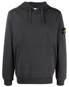 Худи с нашивкой логотипом Stone island