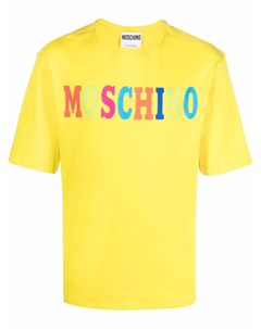 Футболка в стиле колор блок с логотипом Moschino