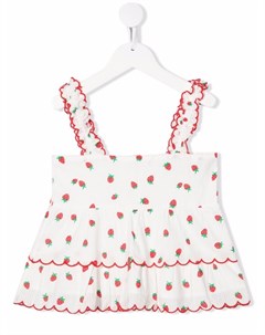 Топ с оборками и принтом Stella mccartney kids