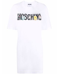 Платье футболка с логотипом Moschino