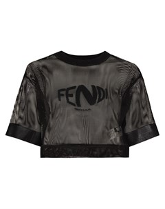 Сетчатая футболка с логотипом Fendi