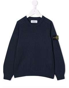 Толстовка с нашивкой логотипом Stone island junior