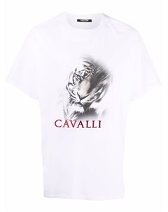 Футболка с принтом Roberto cavalli