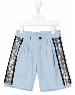 Джинсовые шорты с пайетками Dkny kids