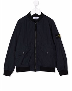 Бомбер с нашивкой логотипом Stone island junior