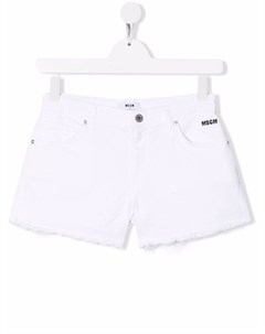 Джинсовые шорты с логотипом Msgm kids