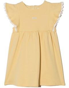 Платье с вышитым логотипом Chloé kids