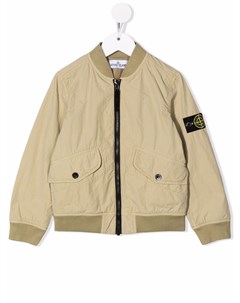 Бомбер с нашивкой логотипом Stone island junior