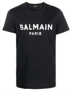 Футболка с логотипом металлик Balmain