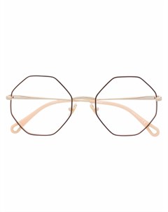 Очки в геометричной оправе Chloé eyewear