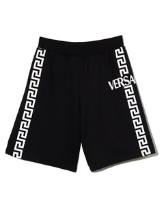 Спортивные шорты с принтом Greca Versace kids