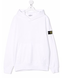 Худи с нашивкой логотипом Stone island junior