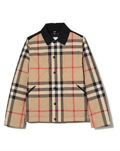 Стеганая куртка в клетку Vintage Check Burberry kids