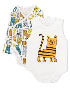 Комбинезон из двух боди с принтом Wild Cats Stella mccartney kids