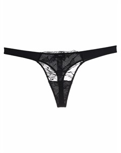  La Perla, Exotique Leavers Lace Thong , L, Off-White