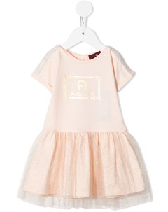 Платье футболка с логотипом Aigner kids