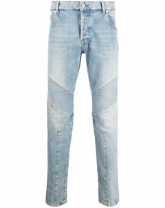 Зауженные джинсы с разрезами Balmain