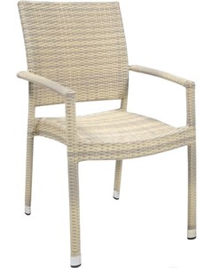 Стул Wicker 3 13363 с подлокотниками бежевый Garden4you