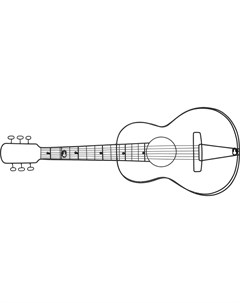 Вешалка настенная guitar черный 81x31x7 см Kare