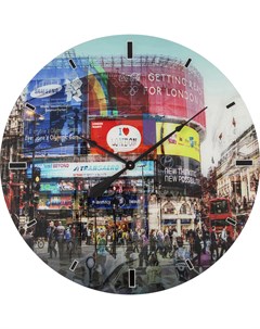 Часы настенные piccadilly circus мультиколор Kare