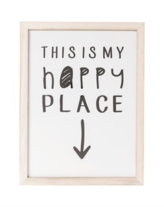 Картина в рамке my happy place белый 38x50x2 см Kare