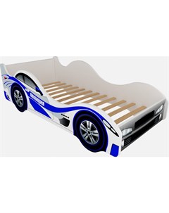 Кровать машина карлсон полиция без доп опций белый 75x50x170 см Magic cars