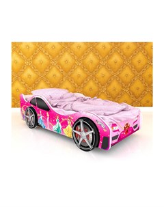 Кровать машина карлсон вена с объемными колесами розовый 85x50x170 см Magic cars