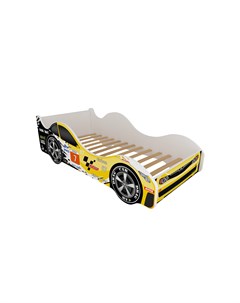 Кровать машина карлсон лондон без доп опций желтый 75x50x170 см Magic cars