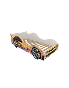 Кровать машина карлсон милан без доп опций желтый 85x50x170 см Magic cars