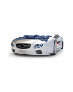 Кровать машина карлсон roadster мерседес без доп опций белый 105x49x174 см Magic cars