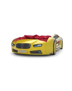 Кровать машина карлсон roadster ауди без доп опций желтый 105x49x174 см Magic cars