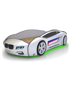 Кровать машина карлсон roadster бмв с подъемным механизмом белый 105x49x174 см Magic cars