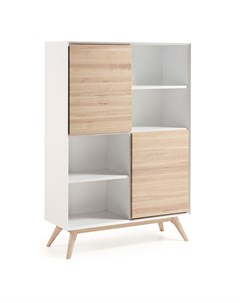 Книжный шкаф quatre белый 104x152x40 см La forma