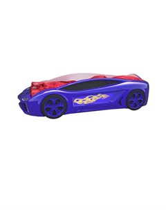 Кровать машина карлсон ламба next с подсветкой дна и фар синий 105x49x174 см Magic cars