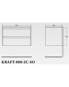 Тумба под умывальник Kraft 800 2C SO RT Belbagno