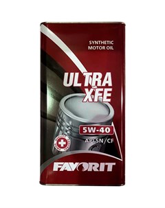 Масло моторное синтетическое Ultra XFE SAE 5W40 API SN/CF, 5л Favorit