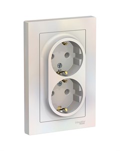 ATLASDESIGN жемчуг Розетка 2-гнезд. с/з ATN000424 Schneider electric