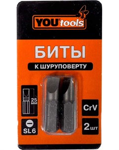 Бита SL6х 25 мм к т 2шт Yourtools