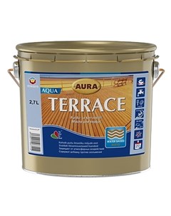 Масло для древесины Aura Wood Terrace Aqua (2.7л, коричневый) Eskaro