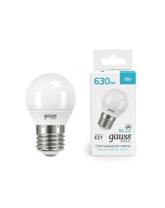 Лампа светодиодная G45 7Вт Е27 4000К LED M Basic Gauss