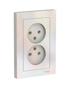 ATLASDESIGN жемчуг Розетка 2-гнездн. б/з ATN000420 Schneider electric