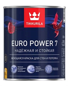 Краска латексная EURO 7 база А 0 9 л Tikkurila