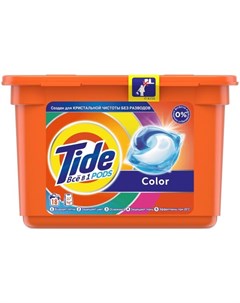 Капсулы для стирки все в 1 pods color 18x22 8 г Tide