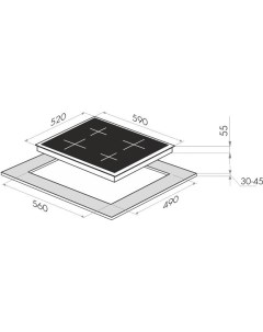 Варочная панель Индукционная EVI 594 BG бежевый УТ000008687 Maunfeld